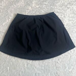 Assets By Sara Blakely Spanx Womens Black A-line Mini Swimwear Skirt Size Small